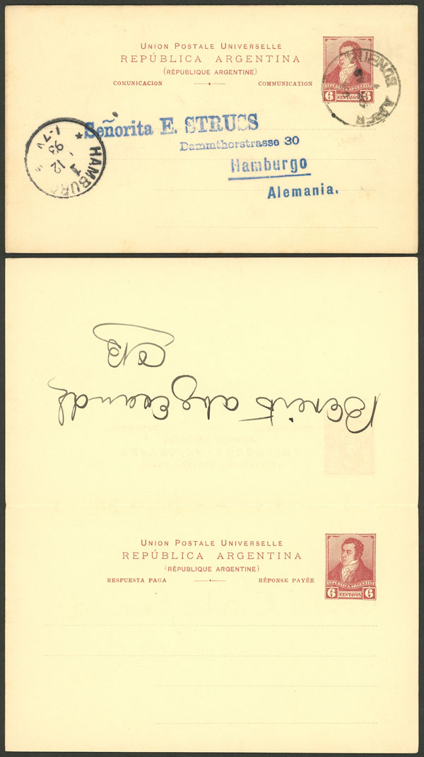 Lot 163 - Argentina Postal stationery -  Guillermo Jalil - Philatino Auction # 2302 ARGENTINA: Special January auction!
