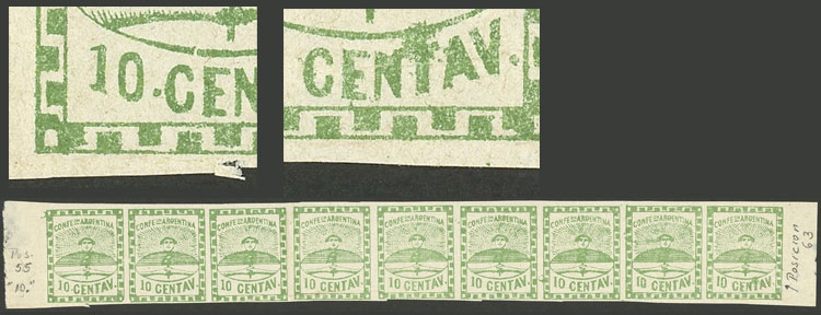 Lot 13 - Argentina confederation -  Guillermo Jalil - Philatino Auction # 2302 ARGENTINA: Special January auction!