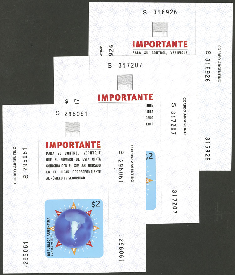 Lot 154 - Argentina parcel post seals -  Guillermo Jalil - Philatino Auction # 2302 ARGENTINA: Special January auction!