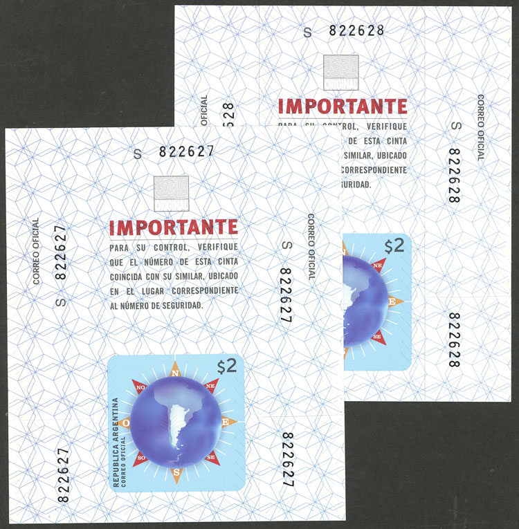 Lot 155 - Argentina parcel post seals -  Guillermo Jalil - Philatino Auction # 2302 ARGENTINA: Special January auction!