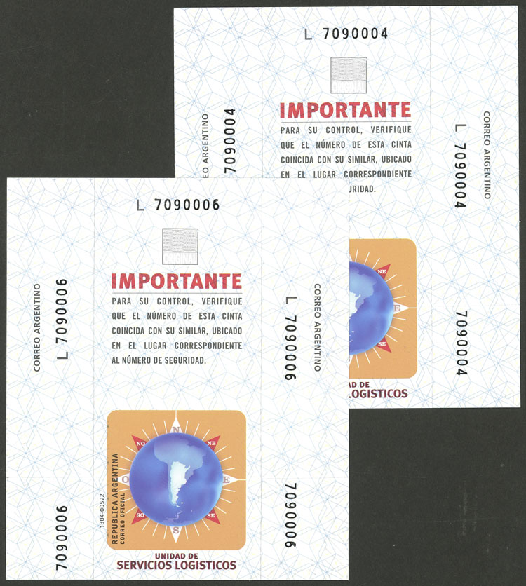 Lot 151 - Argentina parcel post seals -  Guillermo Jalil - Philatino Auction # 2302 ARGENTINA: Special January auction!