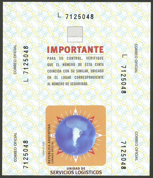 Lot 152 - Argentina parcel post seals -  Guillermo Jalil - Philatino Auction # 2302 ARGENTINA: Special January auction!