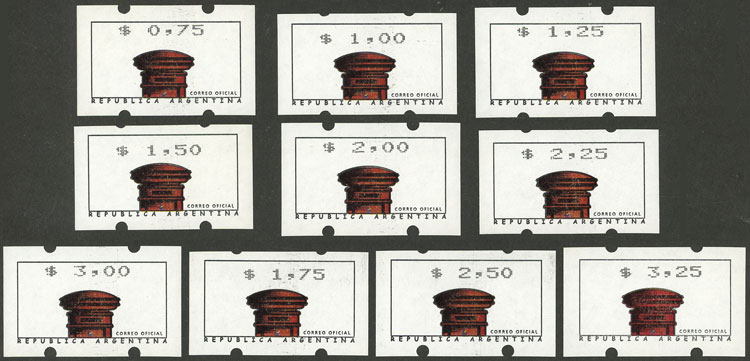 Lot 150 - Argentina variable value stamps - Guillermo Jalil - Philatino Auction # 2302 ARGENTINA: Special January auction! Lot 150 - Argentina variable value stamps - Guillermo Jalil - Philatino Auction # 2302 ARGENTINA: Special January auction!