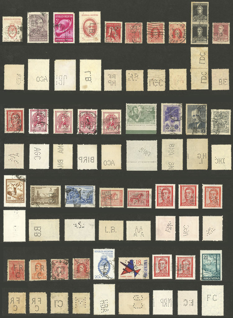 Lot 157 - Argentina perfins -  Guillermo Jalil - Philatino Auction # 2302 ARGENTINA: Special January auction!