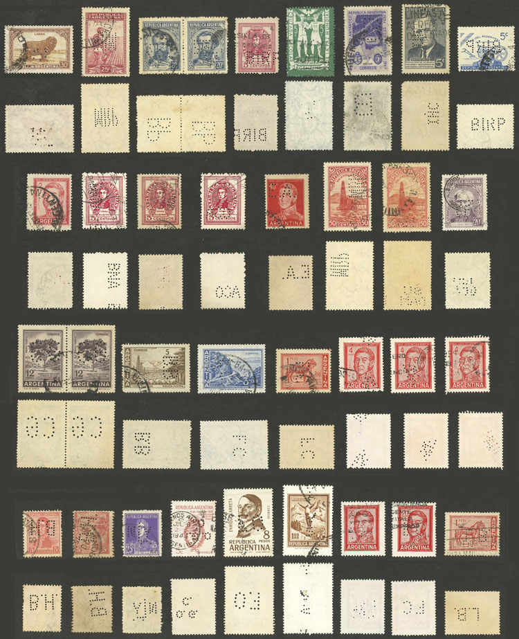 Lot 158 - Argentina perfins -  Guillermo Jalil - Philatino Auction # 2302 ARGENTINA: Special January auction!