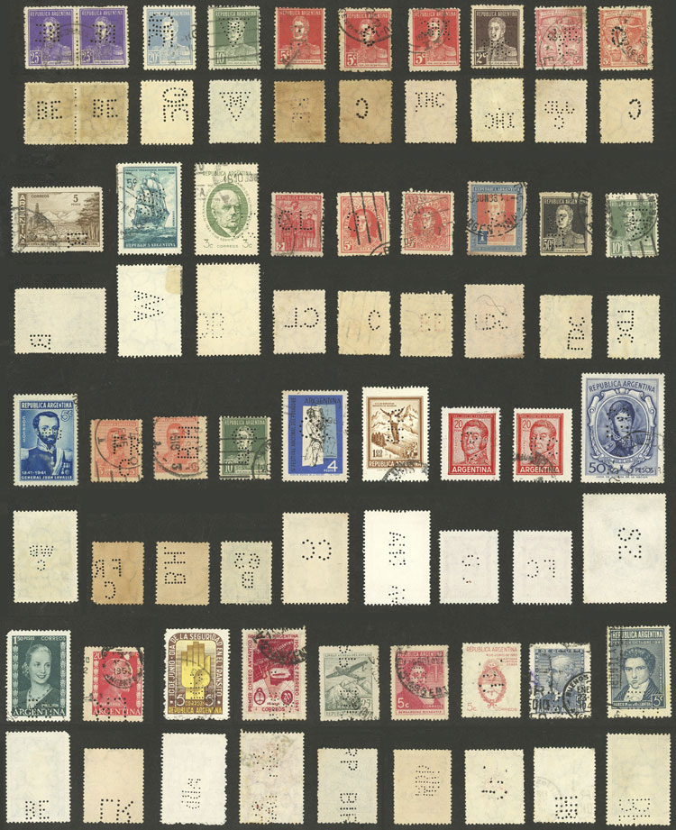 Lot 159 - Argentina perfins -  Guillermo Jalil - Philatino Auction # 2302 ARGENTINA: Special January auction!