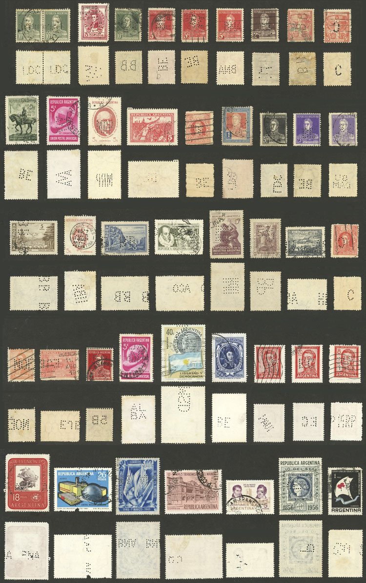 Lot 161 - Argentina perfins -  Guillermo Jalil - Philatino Auction # 2302 ARGENTINA: Special January auction!