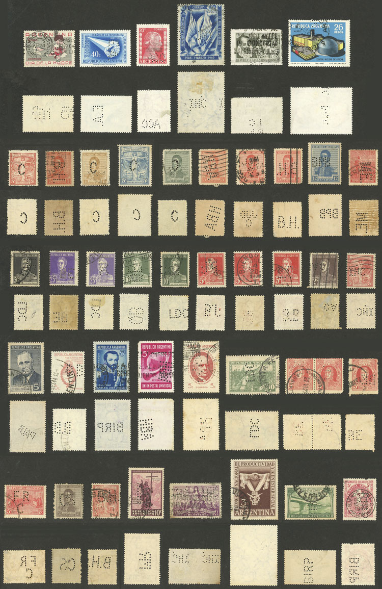 Lot 162 - Argentina perfins -  Guillermo Jalil - Philatino Auction # 2302 ARGENTINA: Special January auction!