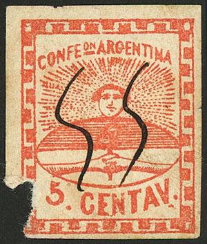 Lot 37 - Argentina confederation -  Guillermo Jalil - Philatino Auction # 2303 ARGENTINA: