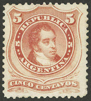 Lot 5 - Argentina general issues -  Guillermo Jalil - Philatino Auction # 2303 ARGENTINA: