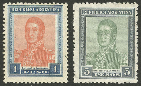 Lot 310 - Argentina general issues -  Guillermo Jalil - Philatino Auction # 2303 ARGENTINA: