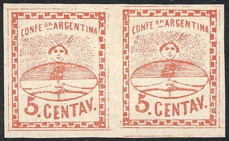 Lot 43 - Argentina confederation -  Guillermo Jalil - Philatino Auction # 2303 ARGENTINA: