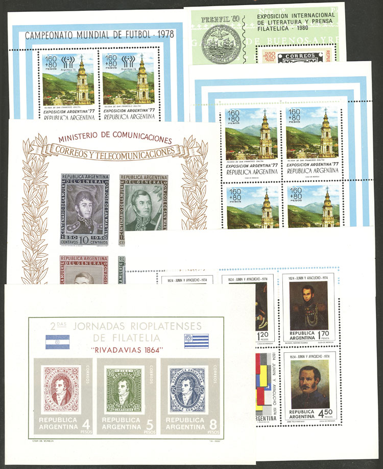 Lot 1241 - Argentina souvenir sheets -  Guillermo Jalil - Philatino Auction # 2304 ARGENTINA: 