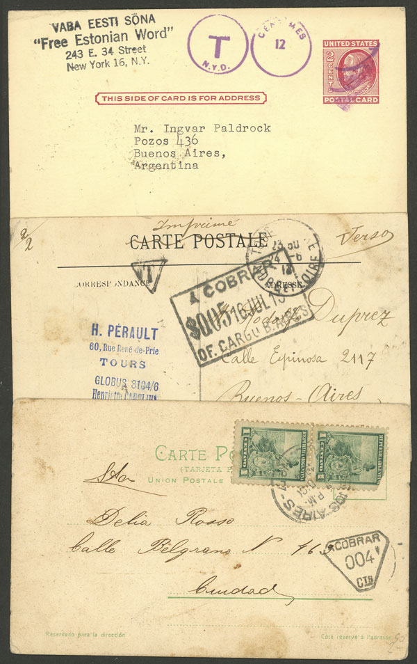 Lot 1503 - Argentina postal history - Guillermo Jalil - Philatino Auction # 2304 ARGENTINA: Lot 1503 - Argentina postal history - Guillermo Jalil - Philatino Auction # 2304 ARGENTINA: