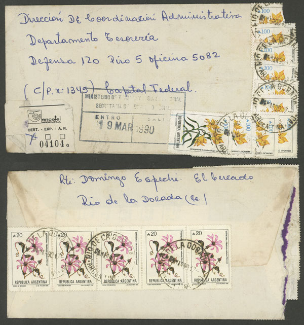 Lot 1600 - Argentina postal history -  Guillermo Jalil - Philatino Auction # 2304 ARGENTINA: 