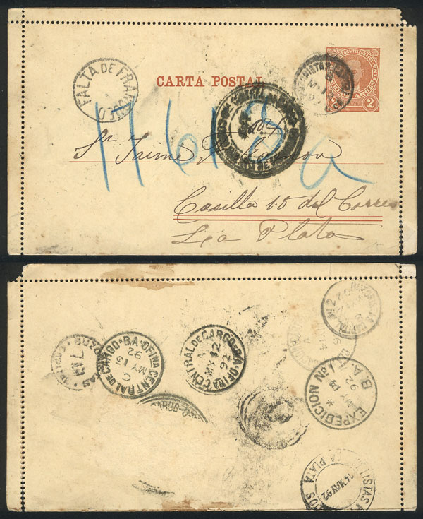 Lot 1489 - Argentina postal history -  Guillermo Jalil - Philatino Auction # 2304 ARGENTINA: 