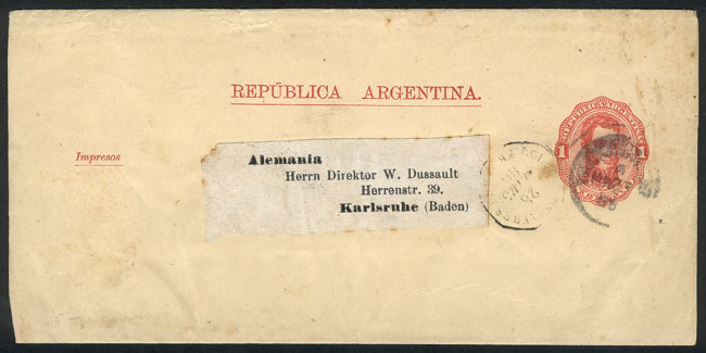 Lot 1487 - Argentina postal history - Guillermo Jalil - Philatino Auction # 2304 ARGENTINA: Lot 1487 - Argentina postal history - Guillermo Jalil - Philatino Auction # 2304 ARGENTINA: