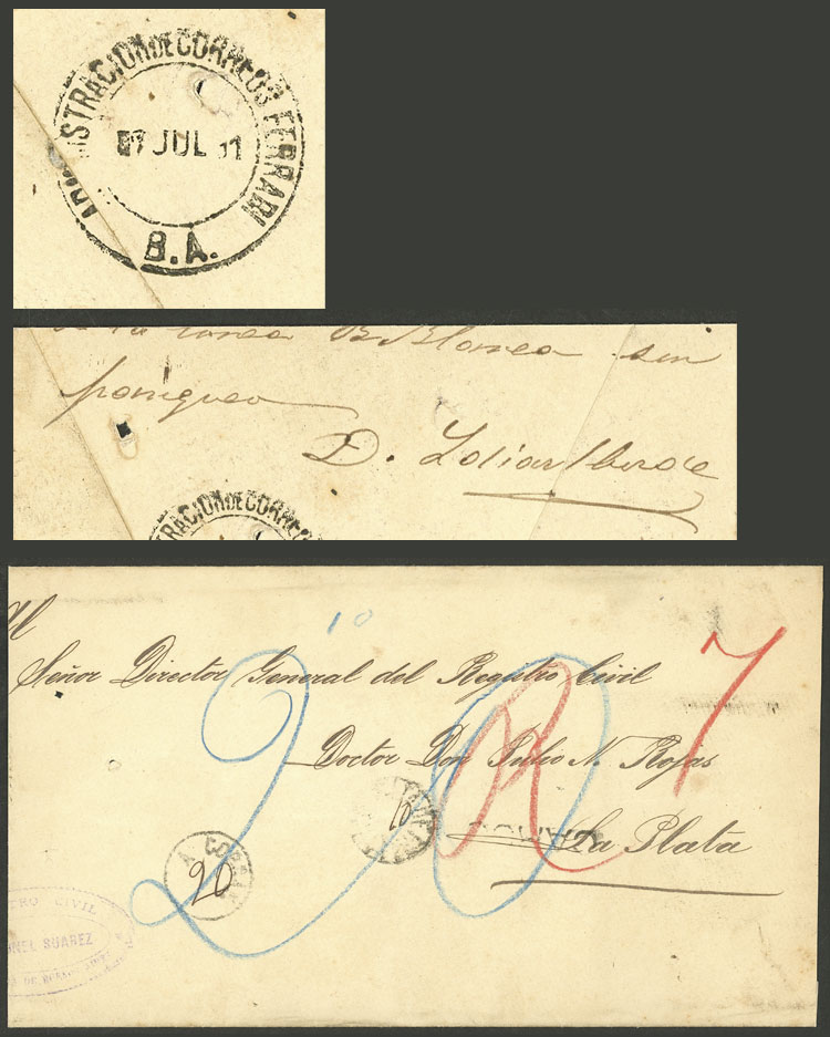 Lot 178 - Argentina postal history -  Guillermo Jalil - Philatino Auction # 2305 ARGENTINA: Special February auction
