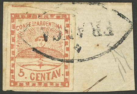 Lot 9 - Argentina confederation -  Guillermo Jalil - Philatino Auction # 2305 ARGENTINA: Special February auction