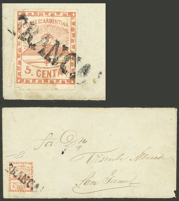Lot 11 - Argentina confederation -  Guillermo Jalil - Philatino Auction # 2305 ARGENTINA: Special February auction