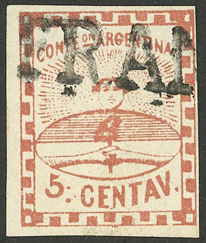 Lot 10 - Argentina confederation -  Guillermo Jalil - Philatino Auction # 2305 ARGENTINA: Special February auction