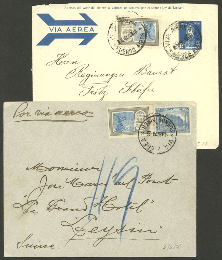 Lot 181 - Argentina POSTAL HISTORY - FLIGHTS -  Guillermo Jalil - Philatino Auction # 2305 ARGENTINA: Special February auction