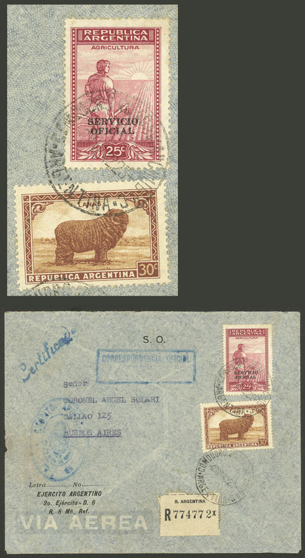 Stamp Auction Argentina official stamps postal history Auction