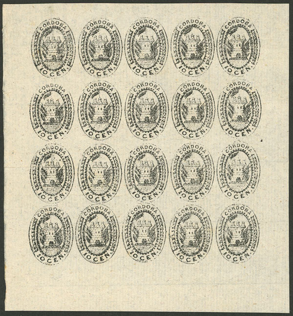 Lot 16 - Argentina córdoba -  Guillermo Jalil - Philatino Auction # 2307 ARGENTINA: Special March auction