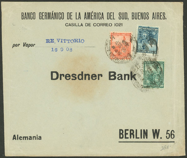 Lot 173 - Argentina postal history - Guillermo Jalil - Philatino Auction # 2307 ARGENTINA: Special March auction Lot 173 - Argentina postal history - Guillermo Jalil - Philatino Auction # 2307 ARGENTINA: Special March auction