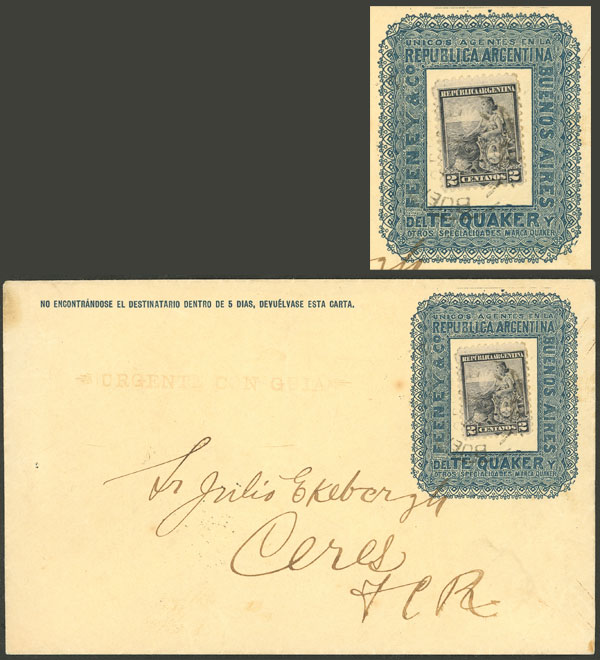 Lot 172 - Argentina postal history - Guillermo Jalil - Philatino Auction # 2307 ARGENTINA: Special March auction Lot 172 - Argentina postal history - Guillermo Jalil - Philatino Auction # 2307 ARGENTINA: Special March auction