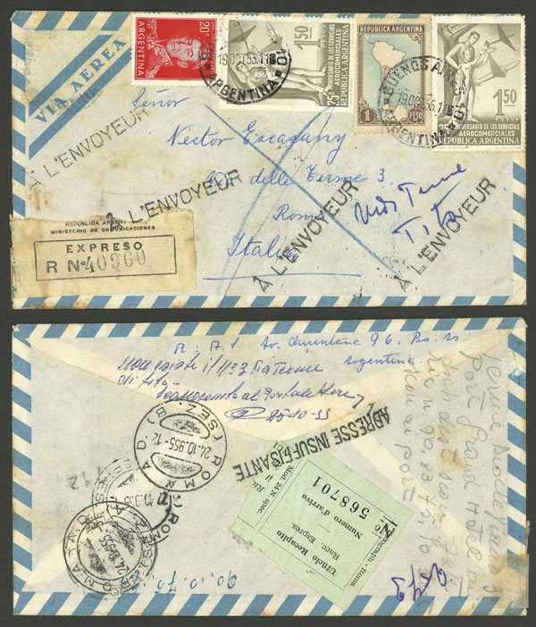 Lot 1324 - Argentina postal history -  Guillermo Jalil - Philatino Auction # 2311 ARGENTINA: very attractive auction