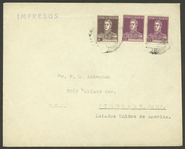 Lot 1276 - Argentina postal history -  Guillermo Jalil - Philatino Auction # 2311 ARGENTINA: very attractive auction