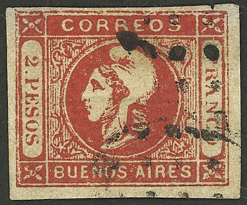 Lot 14 - Argentina buenos aires - cabecitas -  Guillermo Jalil - Philatino Auction # 2311 ARGENTINA: very attractive auction