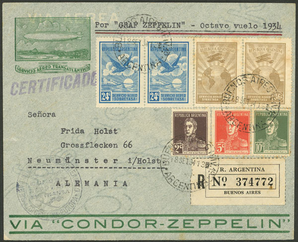 Lot 1298 - Argentina postal history -  Guillermo Jalil - Philatino Auction # 2311 ARGENTINA: very attractive auction