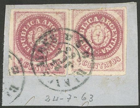 Lot 50 - Argentina escuditos -  Guillermo Jalil - Philatino Auction # 2312 ARGENTINA: Special April auction