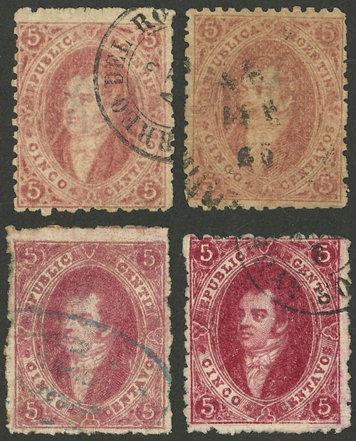 Lot 62 - Argentina rivadavias -  Guillermo Jalil - Philatino Auction # 2312 ARGENTINA: Special April auction