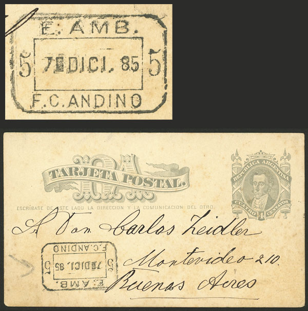 Lot 230 - Argentina postal history -  Guillermo Jalil - Philatino Auction # 2312 ARGENTINA: Special April auction
