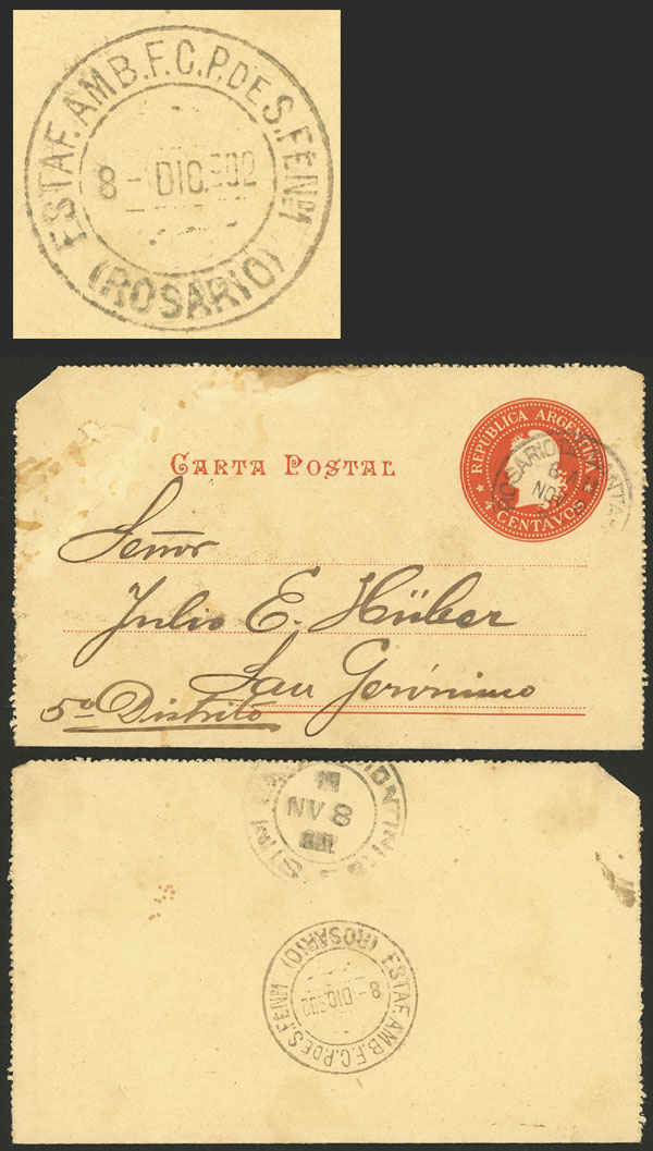 Lot 237 - Argentina postal history -  Guillermo Jalil - Philatino Auction # 2312 ARGENTINA: Special April auction