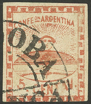 Lot 22 - Argentina confederation -  Guillermo Jalil - Philatino Auction # 2315 ARGENTINA: 