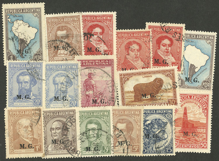 Lot 1135 - Argentina official stamps - Guillermo Jalil - Philatino Auction # 2315 ARGENTINA: Lot 1135 - Argentina official stamps - Guillermo Jalil - Philatino Auction # 2315 ARGENTINA: