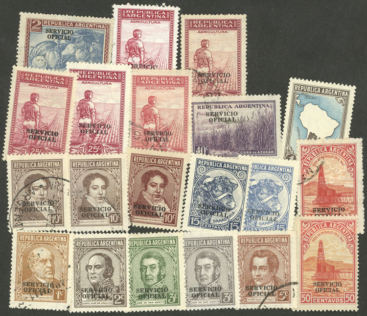Lot 1176 - Argentina official stamps - Guillermo Jalil - Philatino Auction # 2315 ARGENTINA: Lot 1176 - Argentina official stamps - Guillermo Jalil - Philatino Auction # 2315 ARGENTINA: