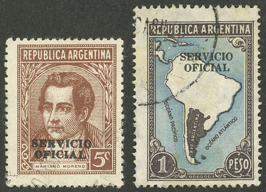 Lot 1178 - Argentina official stamps - Guillermo Jalil - Philatino Auction # 2315 ARGENTINA: Lot 1178 - Argentina official stamps - Guillermo Jalil - Philatino Auction # 2315 ARGENTINA: