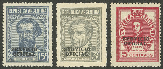 Lot 1184 - Argentina official stamps - Guillermo Jalil - Philatino Auction # 2315 ARGENTINA: Lot 1184 - Argentina official stamps - Guillermo Jalil - Philatino Auction # 2315 ARGENTINA: