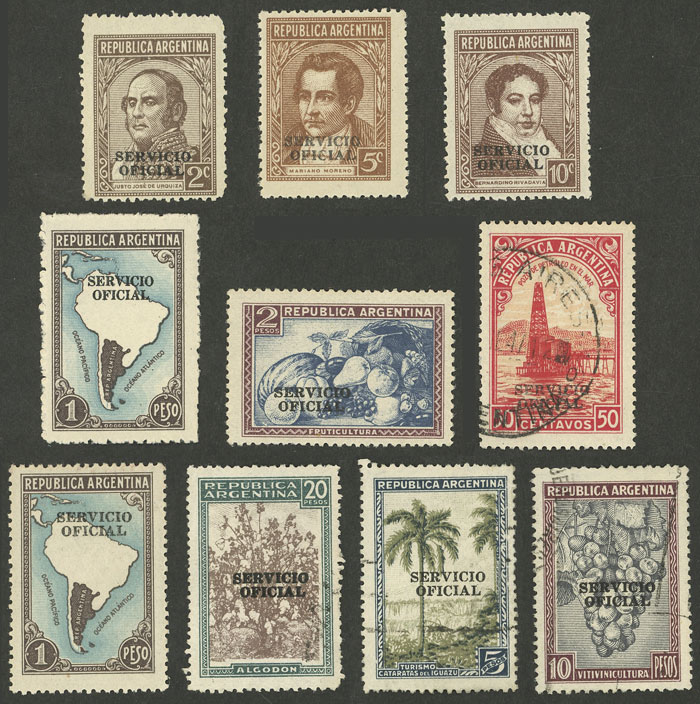 Lot 1179 - Argentina official stamps - Guillermo Jalil - Philatino Auction # 2315 ARGENTINA: Lot 1179 - Argentina official stamps - Guillermo Jalil - Philatino Auction # 2315 ARGENTINA:
