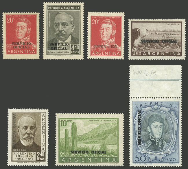 Lot 1187 - Argentina official stamps - Guillermo Jalil - Philatino Auction # 2315 ARGENTINA: Lot 1187 - Argentina official stamps - Guillermo Jalil - Philatino Auction # 2315 ARGENTINA: