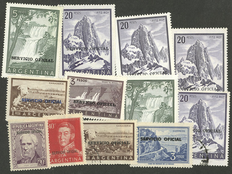Lot 1189 - Argentina official stamps - Guillermo Jalil - Philatino Auction # 2315 ARGENTINA: Lot 1189 - Argentina official stamps - Guillermo Jalil - Philatino Auction # 2315 ARGENTINA: