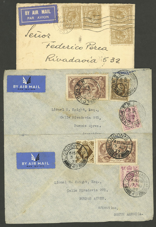 Lot 2312 - Great Britain postal history -  Guillermo Jalil - Philatino Auction # 2317 WORLDWIDE + ARGENTINA: Special May auction