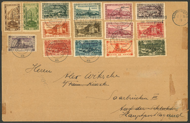 Lot 203 - germany - sarre postal history - Guillermo Jalil - Philatino Auction # 2317 WORLDWIDE + ARGENTINA: Special May auction Lot 203 - germany - sarre postal history - Guillermo Jalil - Philatino Auction # 2317 WORLDWIDE + ARGENTINA: Special May auction