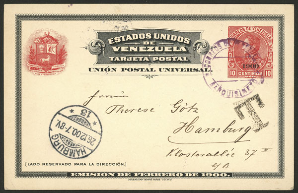 Lot 3497 - Venezuela postal history - Guillermo Jalil - Philatino Auction # 2317 WORLDWIDE + ARGENTINA: Special May auction Lot 3497 - Venezuela postal history - Guillermo Jalil - Philatino Auction # 2317 WORLDWIDE + ARGENTINA: Special May auction