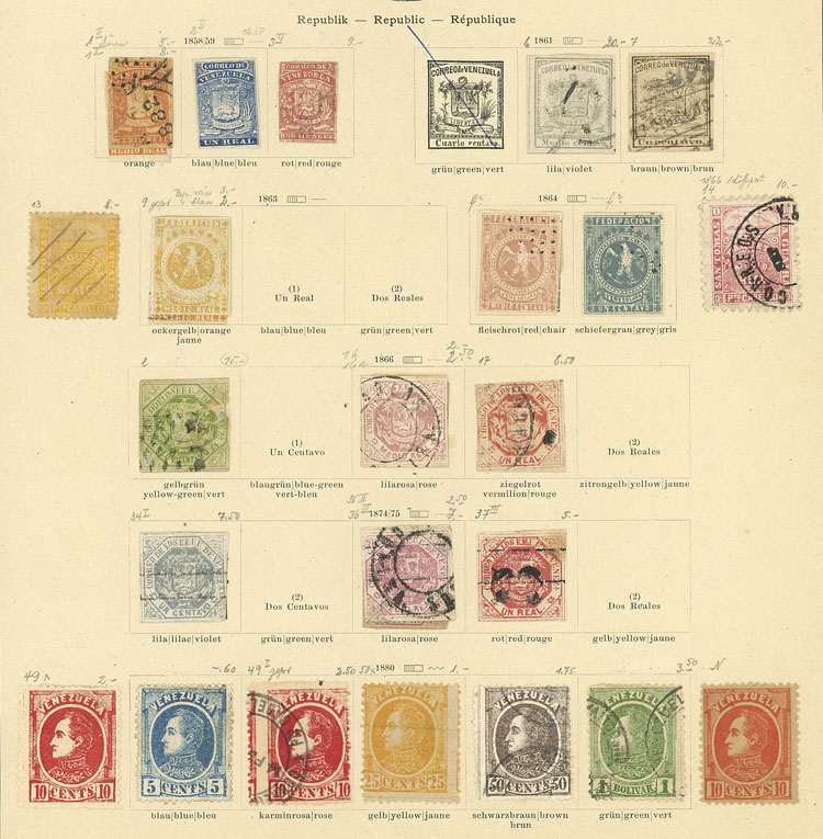 Lot 3502 - Venezuela Lots and Collections - Guillermo Jalil - Philatino Auction # 2317 WORLDWIDE + ARGENTINA: Special May auction Lot 3502 - Venezuela Lots and Collections - Guillermo Jalil - Philatino Auction # 2317 WORLDWIDE + ARGENTINA: Special May auction